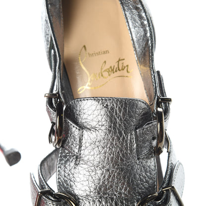 Christian Louboutin Metallic Calfskin Lima 120 Platform Sandal 39 Grey 10 of 14