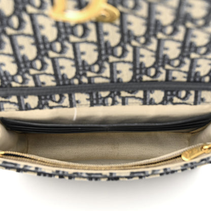 Christian Dior Oblique Saddle Chain Pouch Blue 5 of 17