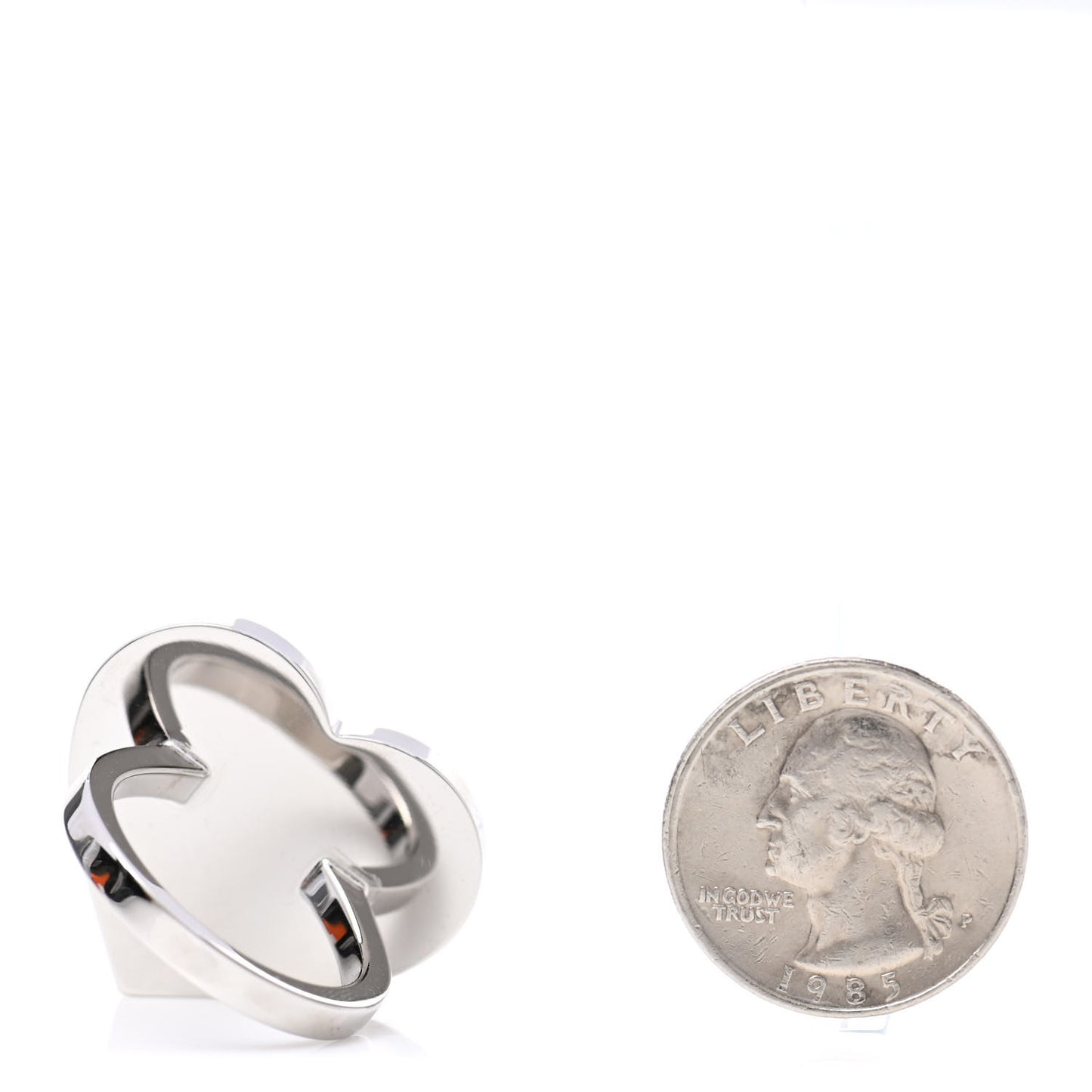 Palladium Coeur Scarf Ring Black