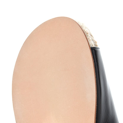 Chanel Patent Calfskin Crystal CC Espadrille Slip On Sandals 36 Black 10 of 12