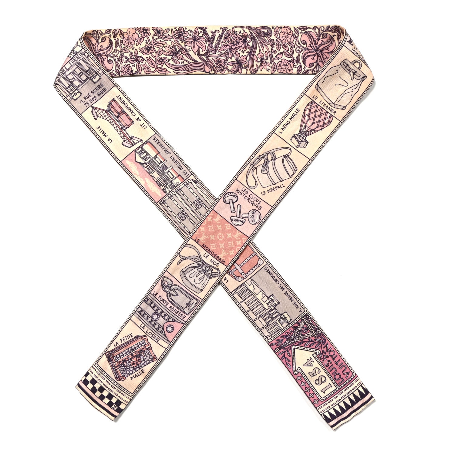 Louis Vuitton Silk Jeu De Louis BB Bandeau Pink 1 of 5