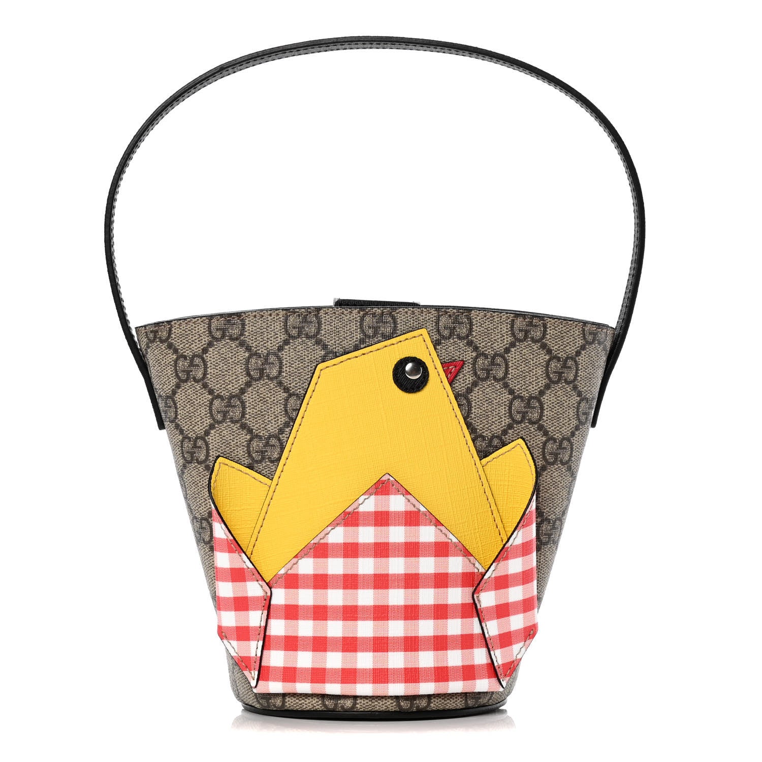 Gucci GG Supreme Monogram Childrens Chick Bucket Bag Black 1 of 9
