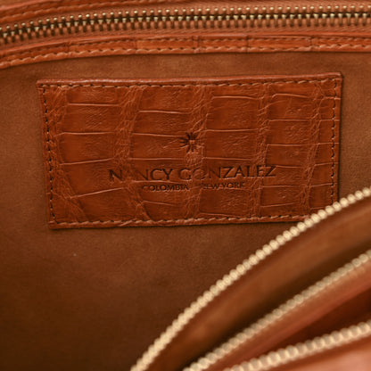 Nancy Gonzalez Crocodile Tote Brown 5 of 10
