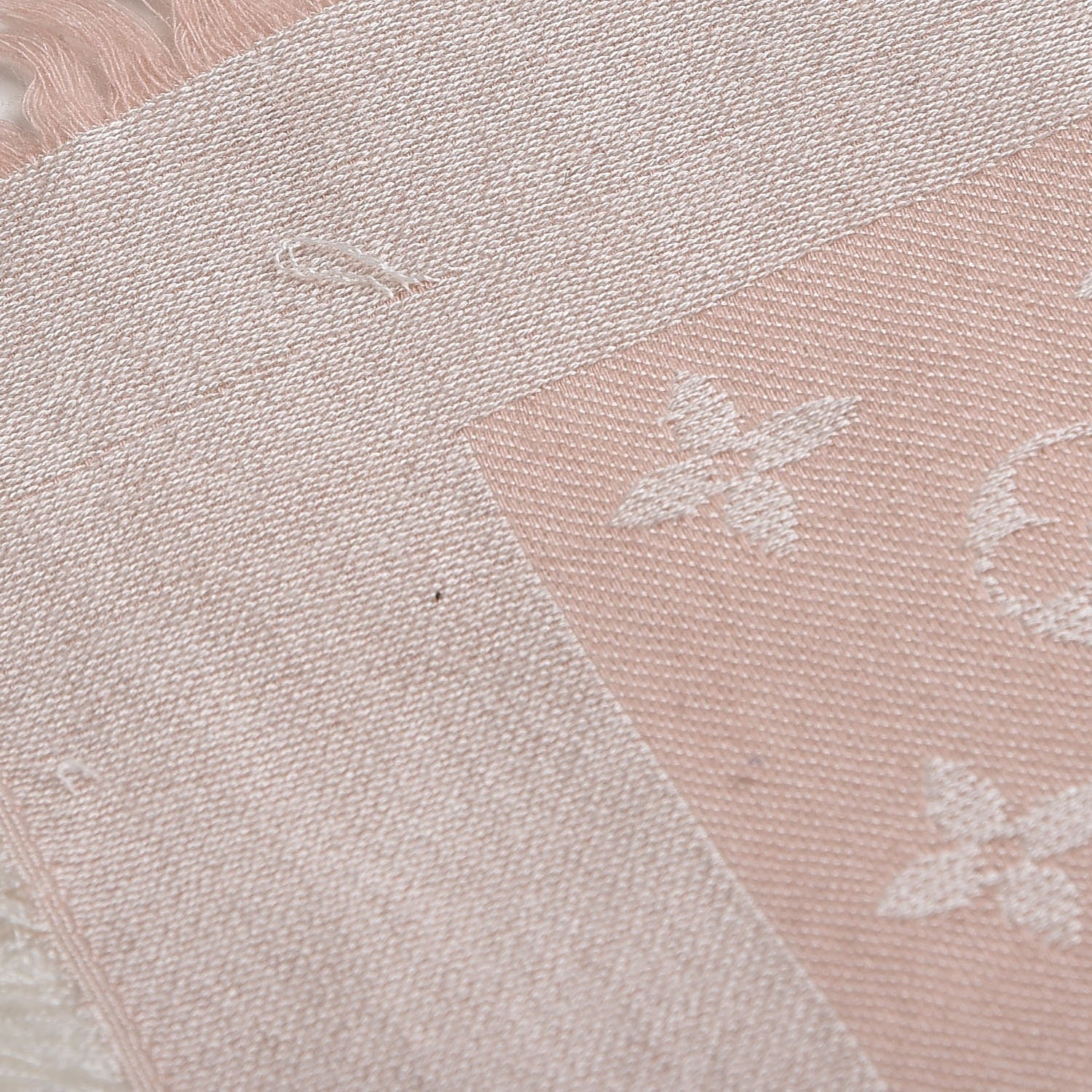 Louis Vuitton Silk Wool Monogram Denim Shawl Pink 8 of 11