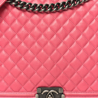 Chanel Calfskin Quilted Large Boy Flap Pink 8 of 15