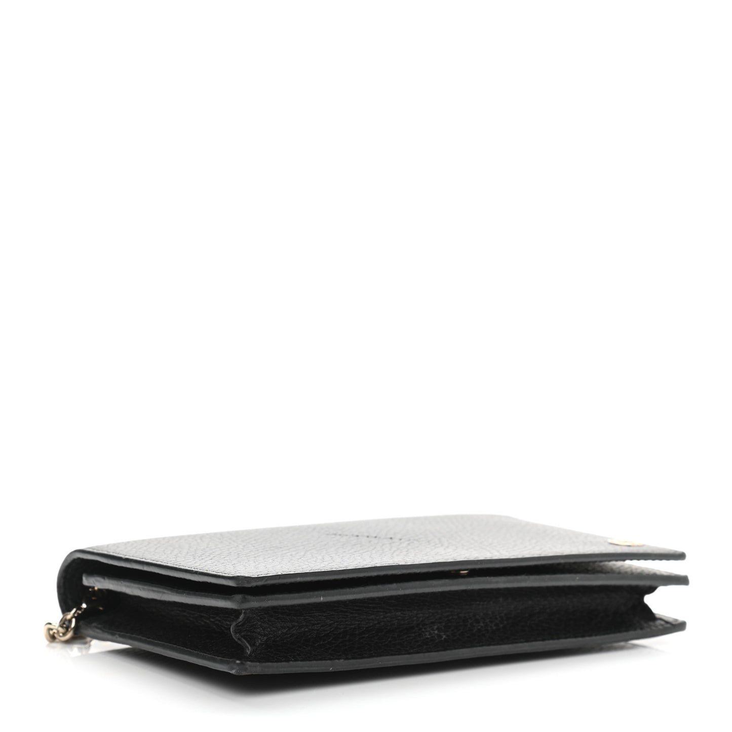 Dollar Calfskin Medium Betty Chain Wallet Black