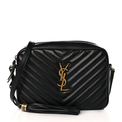 Saint Laurent Calfskin Matelasse Monogram Lou Camera Bag Black 1 of 9