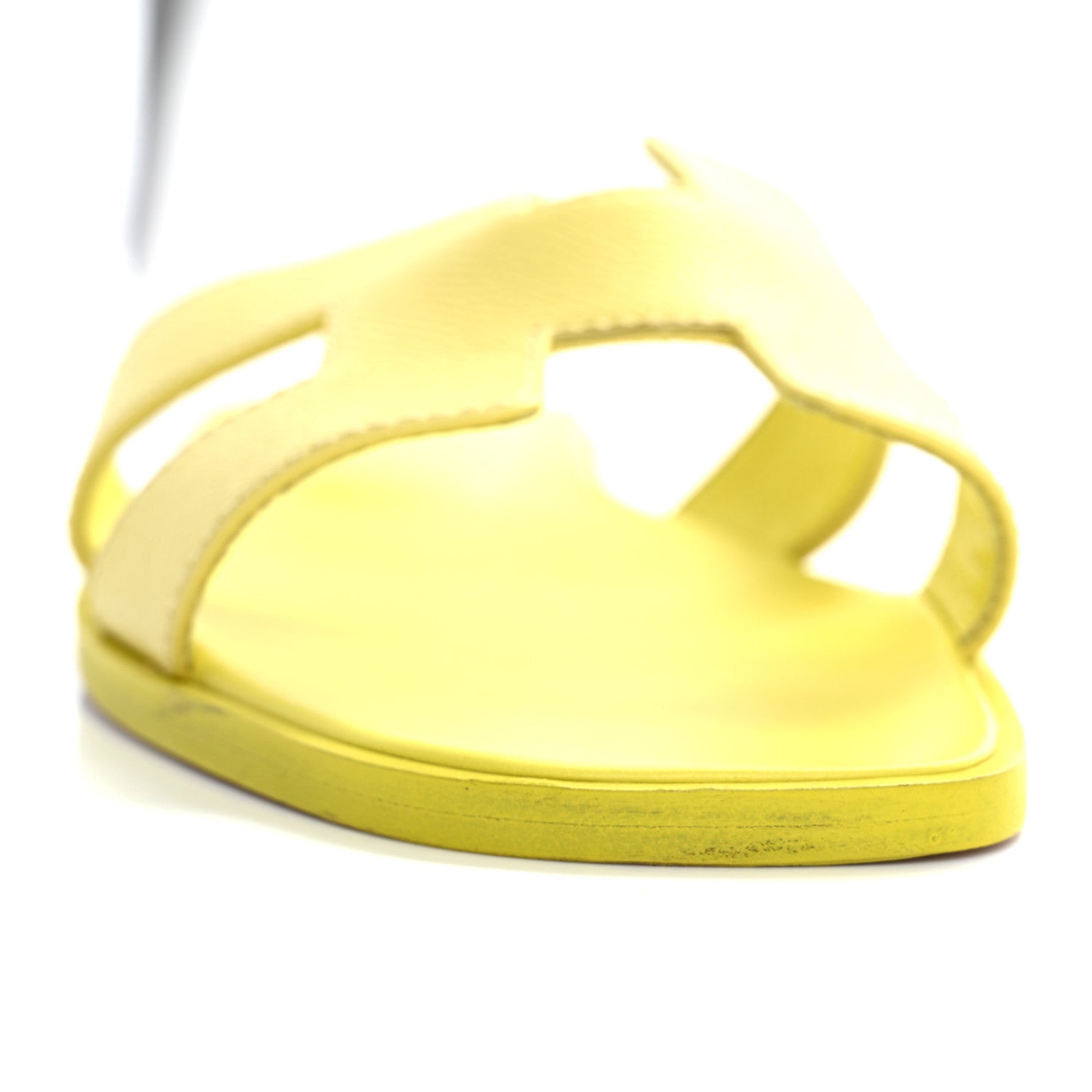 Hermes Epsom Oran Sandals 38.5 Jaune Pollen 11 of 14