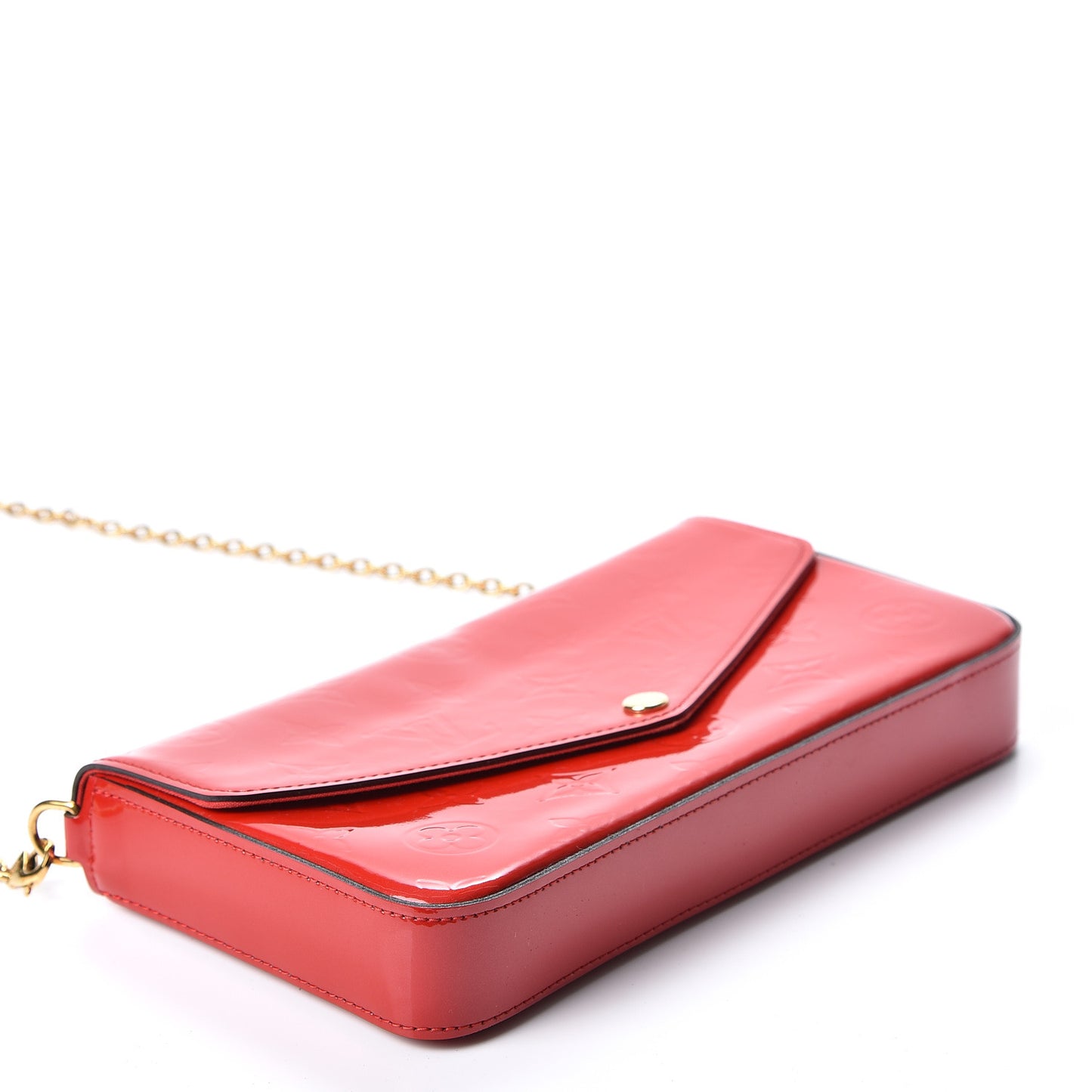 Vernis Felicie Pochette Chain Wallet Cherry
