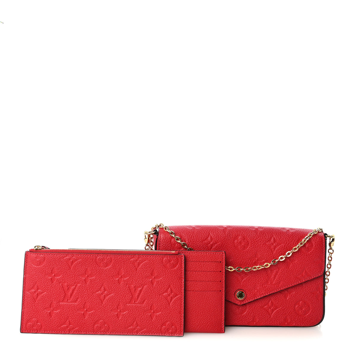Empreinte Pochette Felicie Chain Wallet Scarlet
