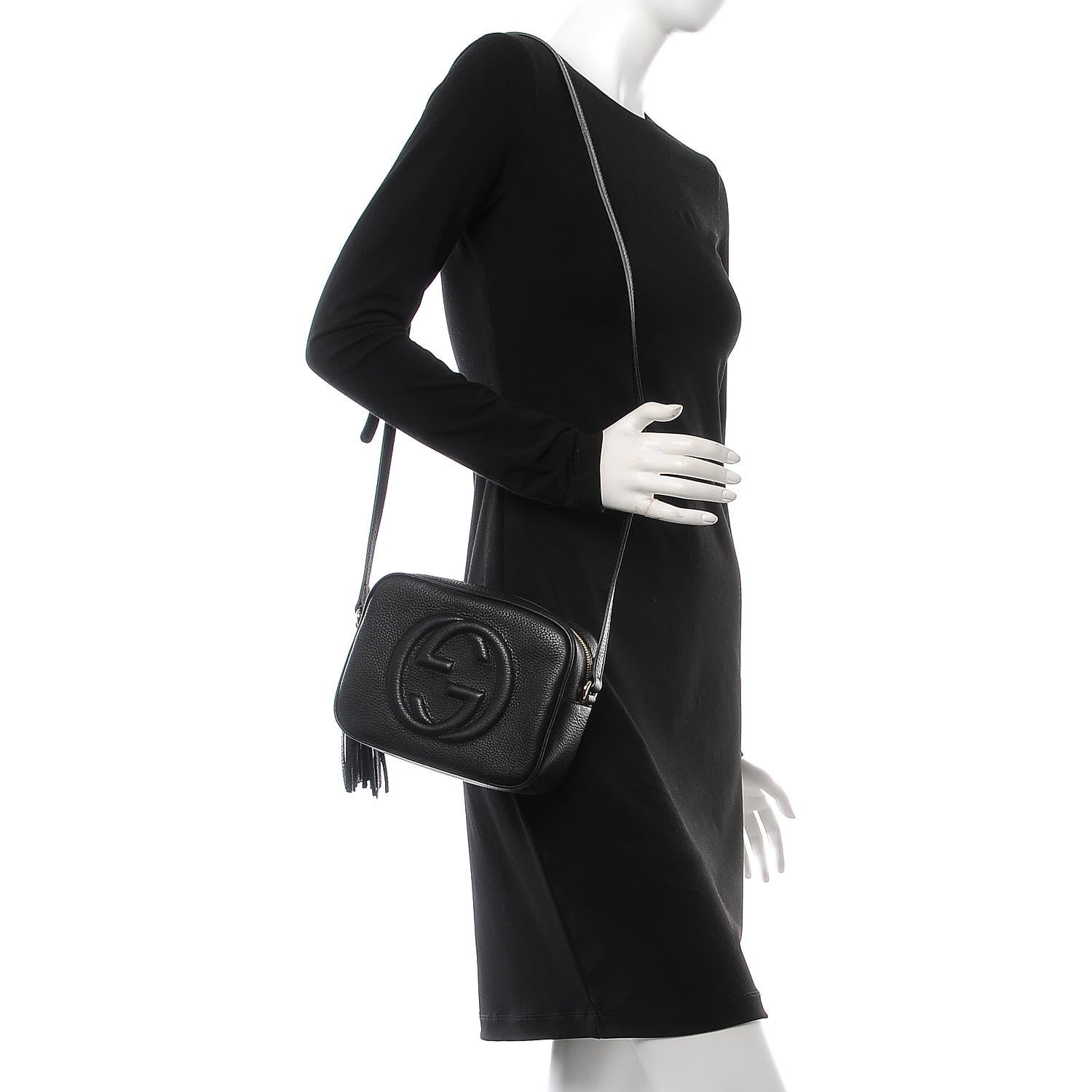 Gucci Pebbled Calfskin Small Soho Disco Bag Black 2 of 7