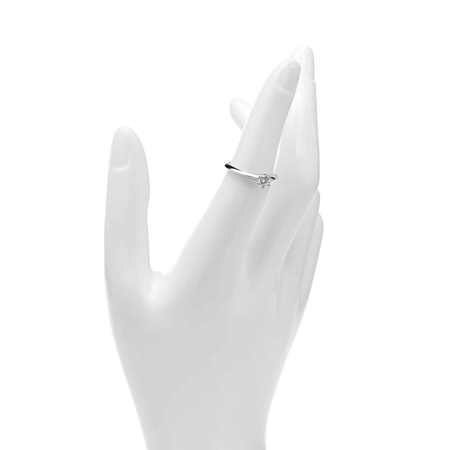 Tiffany Platinum Diamond .34ct Solitaire Engagement Ring 51 5.75 2 of 5