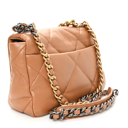 Chanel Lambskin Quilted Medium Chanel 19 Flap Brown 2 of 9