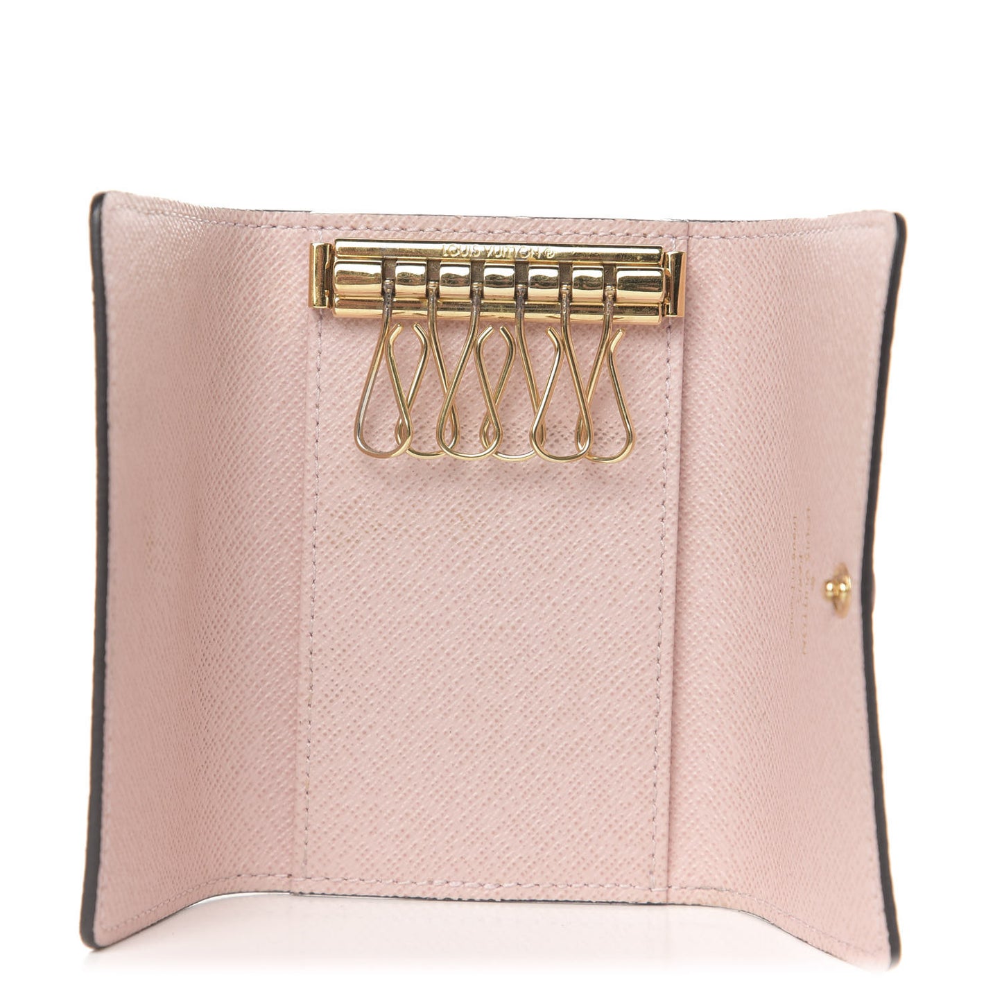 Damier Ebene Multicles 6 Key Holder Rose Ballerine