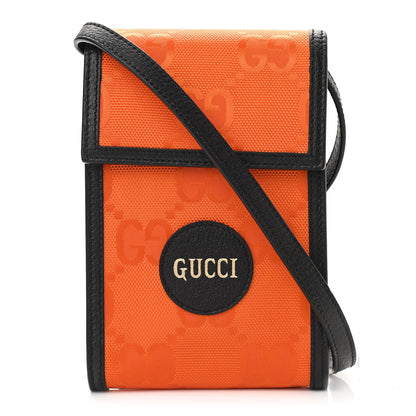 Gucci Econyl Nylon Monogram Off The Grid Crossbody Bag Carrot Orange Black 1 of 9