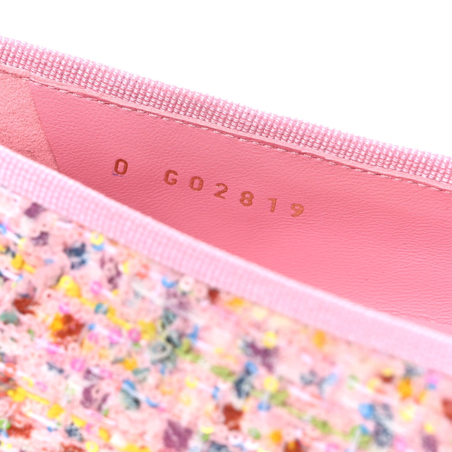 Chanel Tweed Sequin Grosgrain Cap Toe Ballet Flats 37.5 Light Pink Multicolor Black 10 of 11