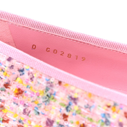 Chanel Tweed Sequin Grosgrain Cap Toe Ballet Flats 37.5 Light Pink Multicolor Black 10 of 11