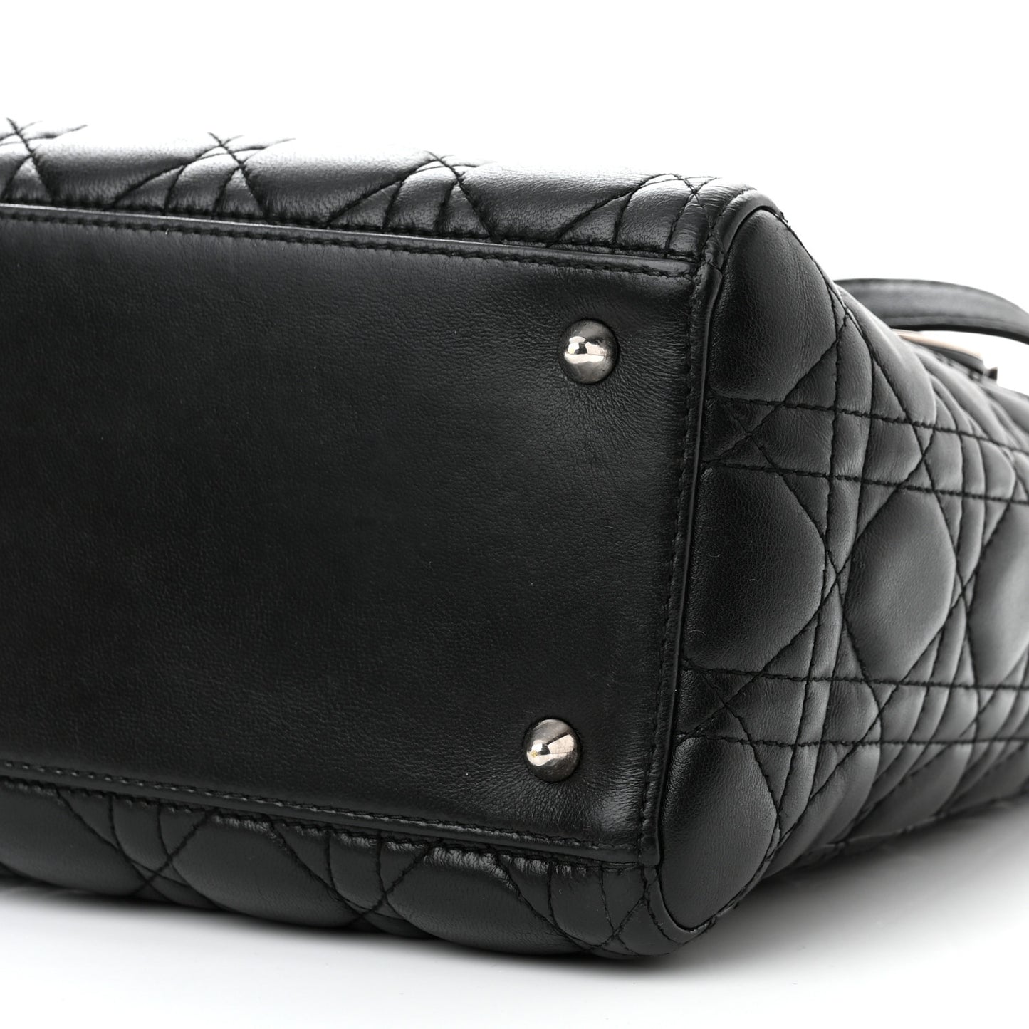 Lambskin Cannage Medium Lady Dior Black