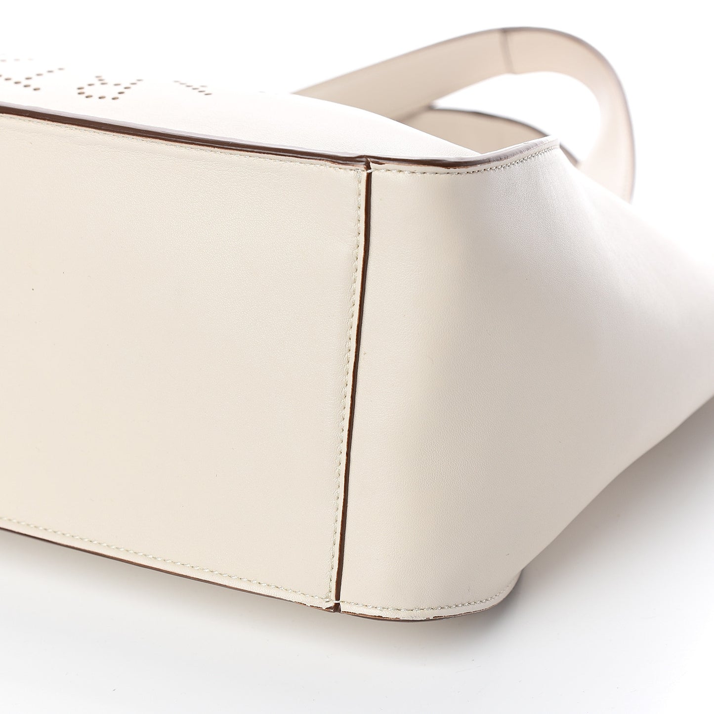 Eco Alter Nappa Perforated Crossbody Tote White