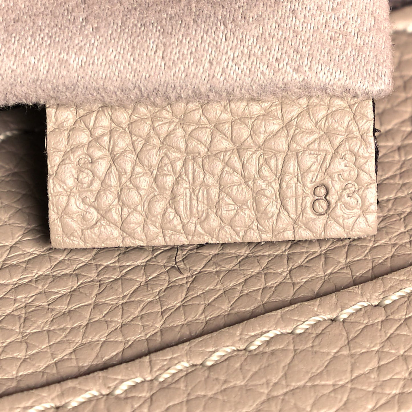 Drummed Calfskin Mini Luggage Dune