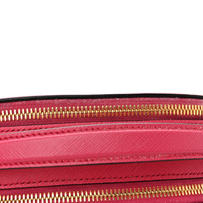 Prada Saffiano Lux Odette Crossbody Magenta 12 of 16