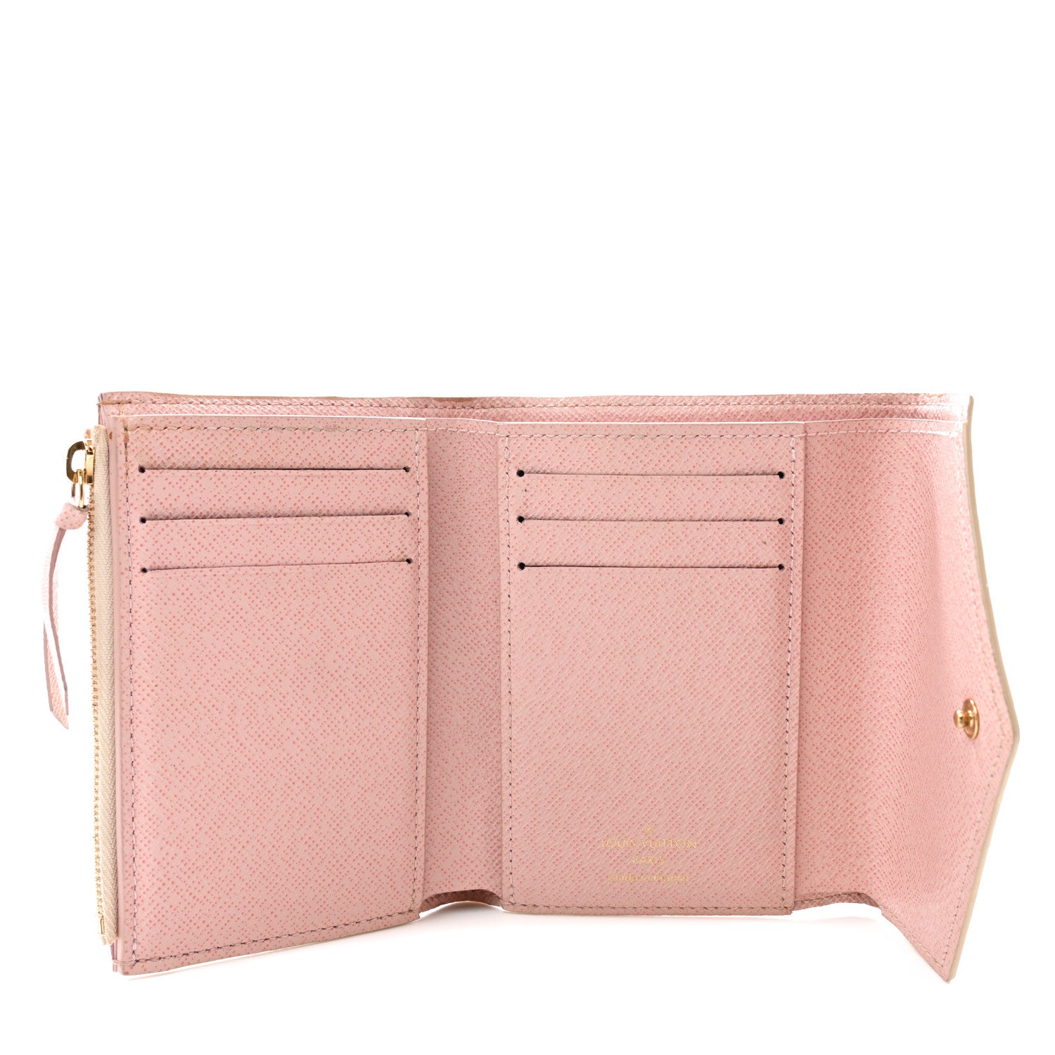 Louis Vuitton Damier Azur Victorine Wallet Rose Ballerine 5 of 13