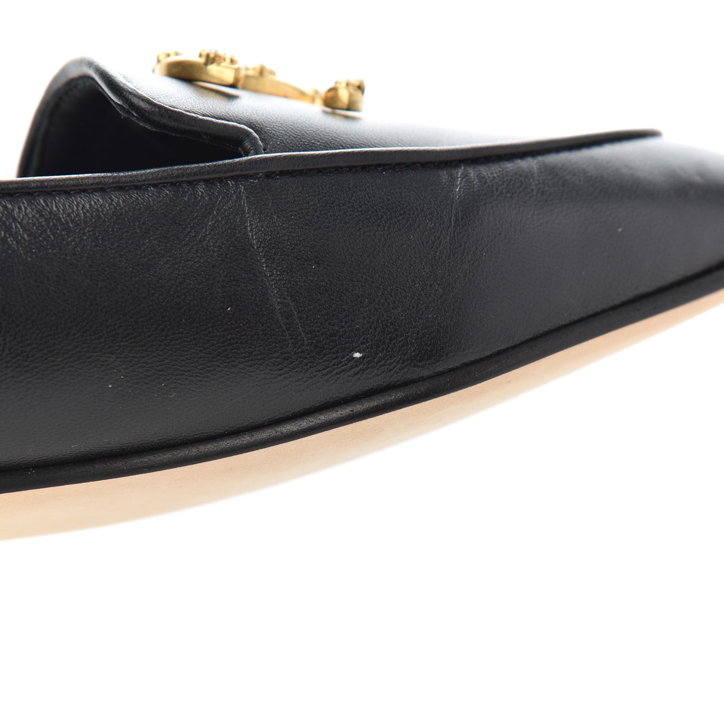Lambskin Pearl CC Loafers 37 Black