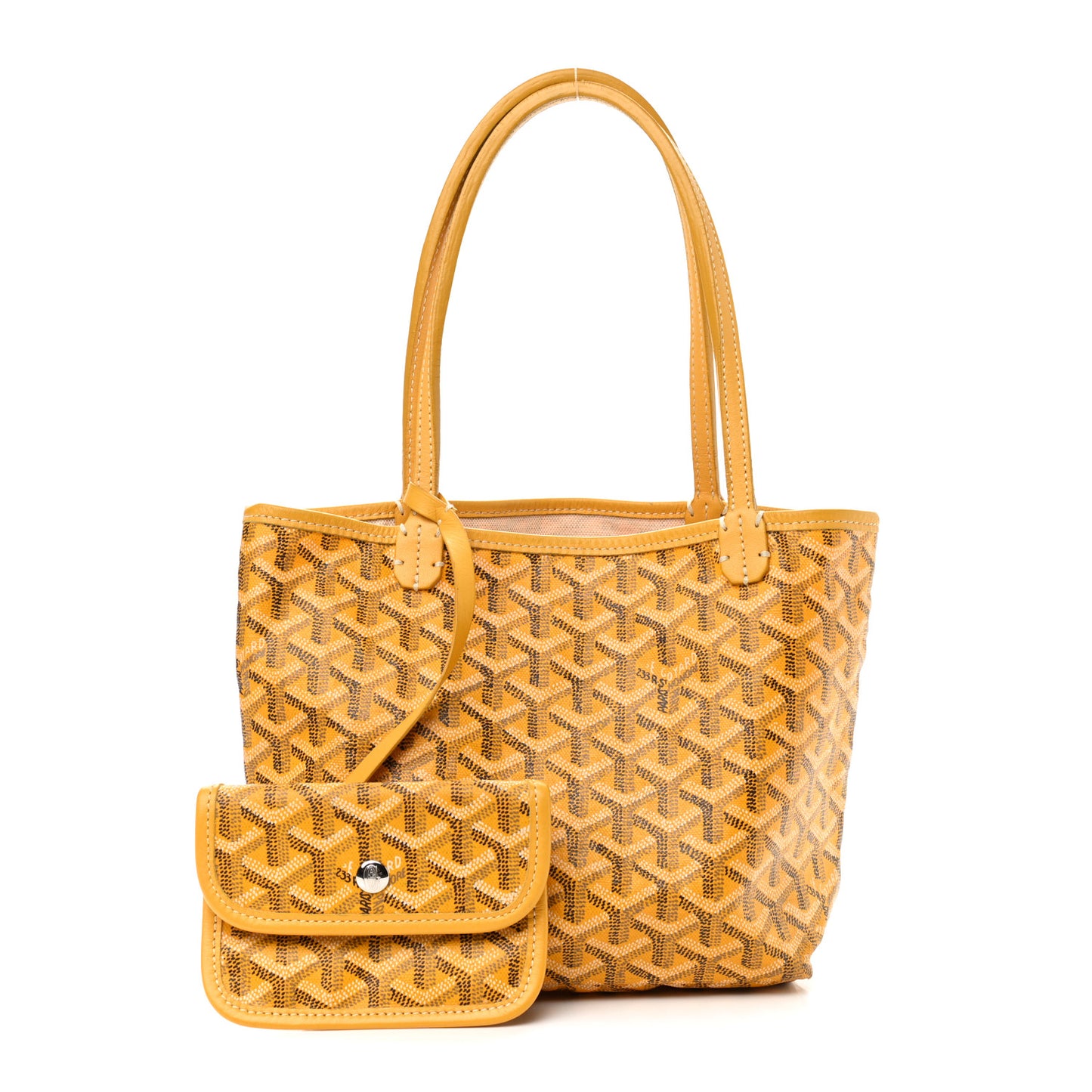 Goyardine Saint Louis Junior Jr PM Tote Yellow