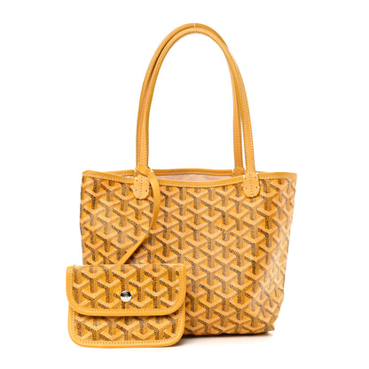 Goyard Goyardine Saint Louis Junior Jr PM Tote Yellow 1 of 12