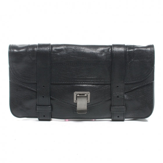Leather PS1 Pochette Clutch Black