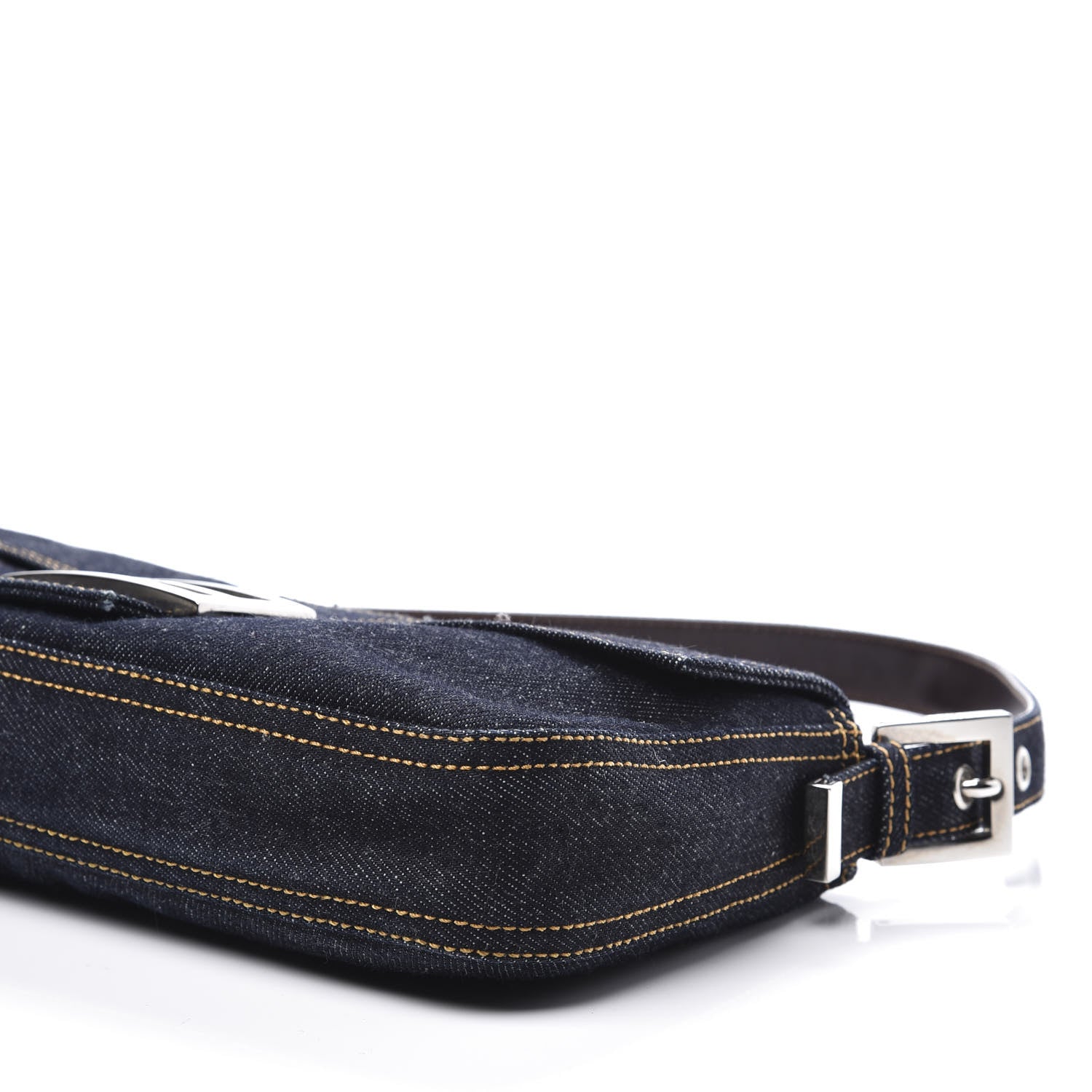 Fendi Denim Baguette Blue 7 of 8