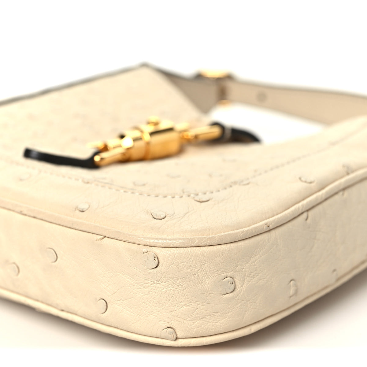 Ostrich Mini Jackie 1961 Hobo Ivoire