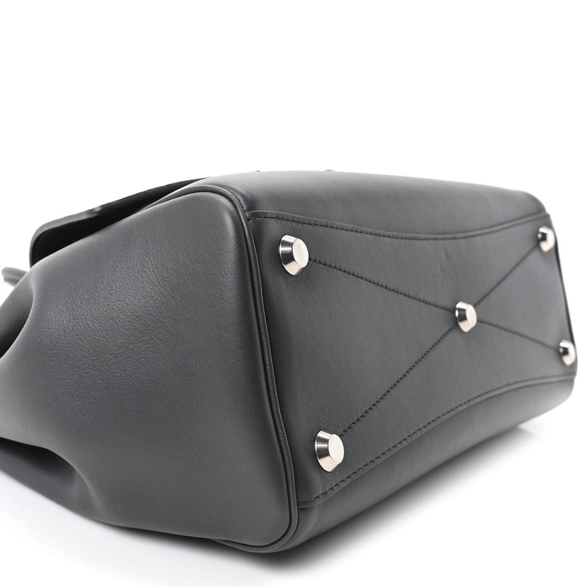 Smooth Calfskin Small Bel Air Carry All Bag Grey