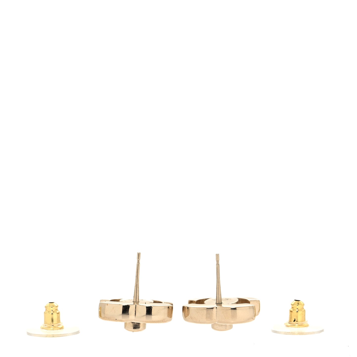 Metal CC Turnlock Earrings Gold