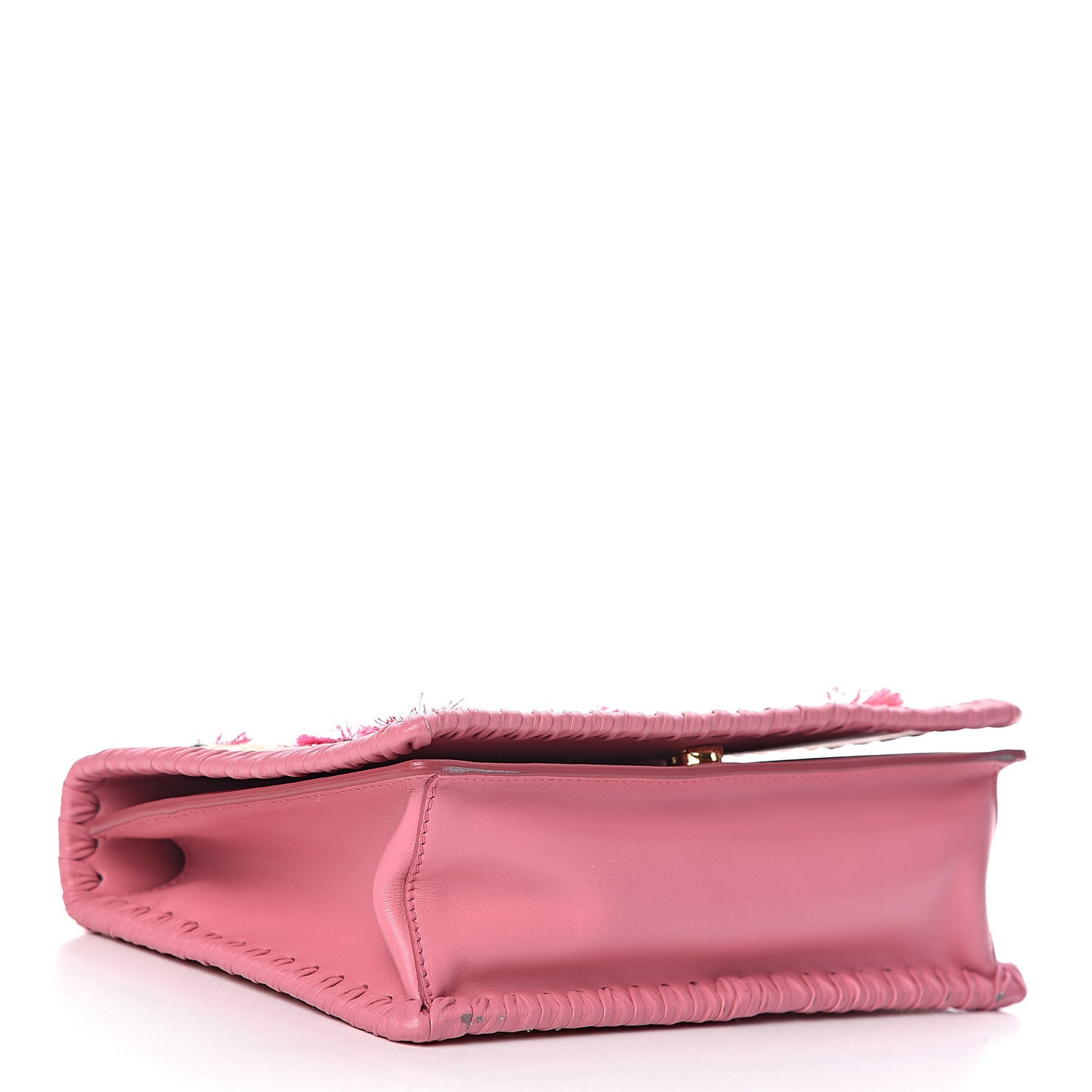 Straw Floral Embroidered Shoulder Bag Naturale Begonia