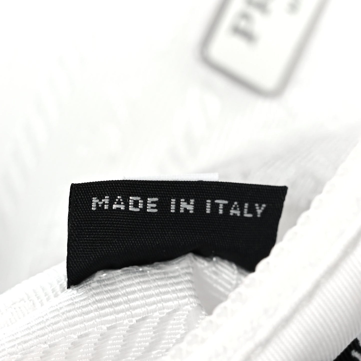 Tessuto Nylon Polka-Dot Mini Re-Edition 2000 Bag White Black