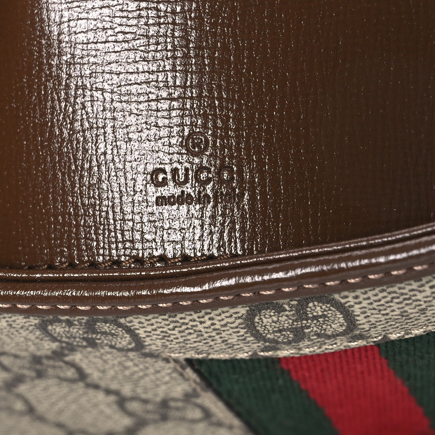 Gucci GG Supreme Monogram Azalea Calfskin Web Mini Jackie 1961 Hobo Beige Ebony Brown Sugar 6 of 11