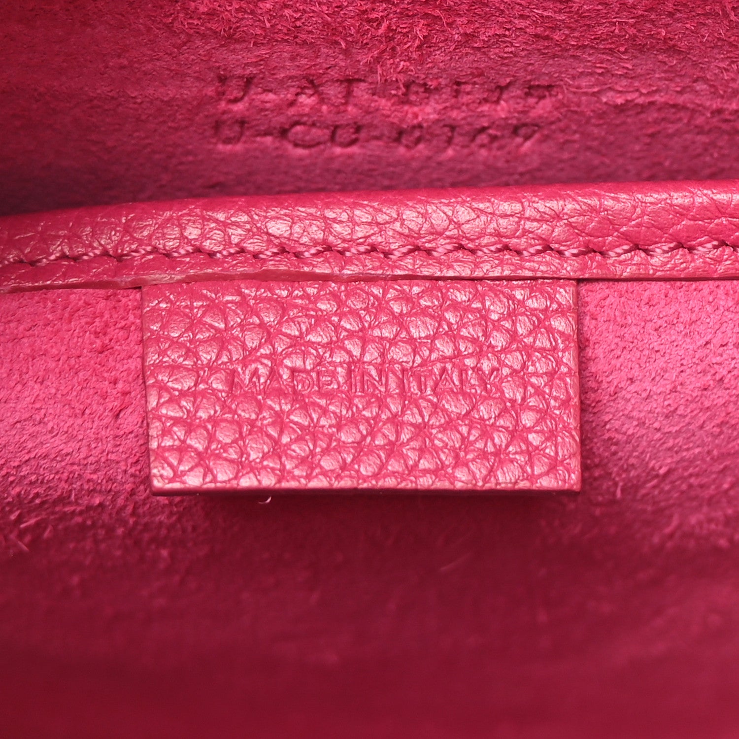 Celine Drummed Calfskin Nano Luggage Fuchsia 7 of 10