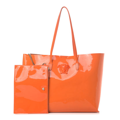 Versace Vernice Palazzo Medusa Tote Orange 1 of 7
