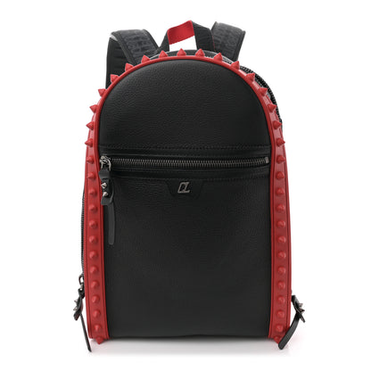 Christian Louboutin Calfskin Nylon Backparis Spiked Backpack Black 1 of 9
