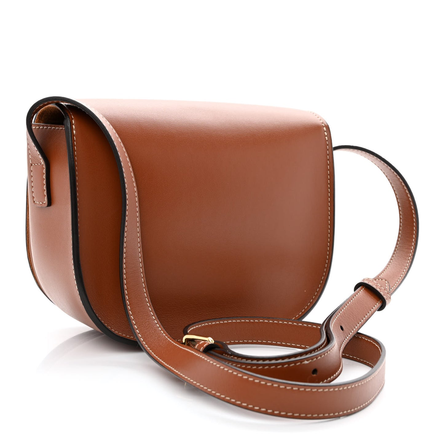 Smooth Calfskin Cuir Triomphe Folco Crossbody Bag Tan
