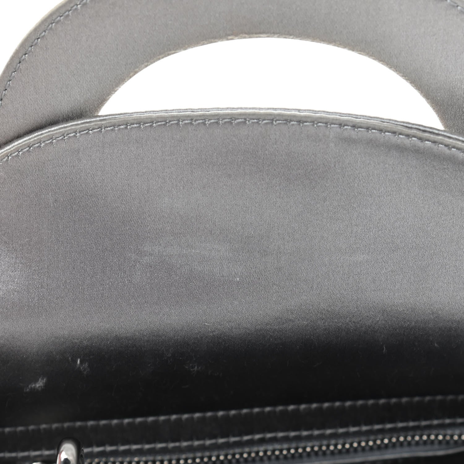 Christian Dior Satin Crystal Cannage Mini Lady Dior Gray 5 of 5