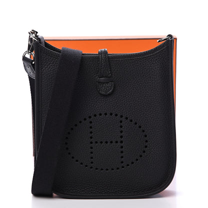 Hermes Taurillon Clemence Evelyne TPM Black 10 of 10