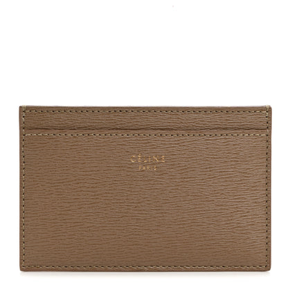 Celine Grained Calfskin Multifunction Card Holder Taupe 1 of 8
