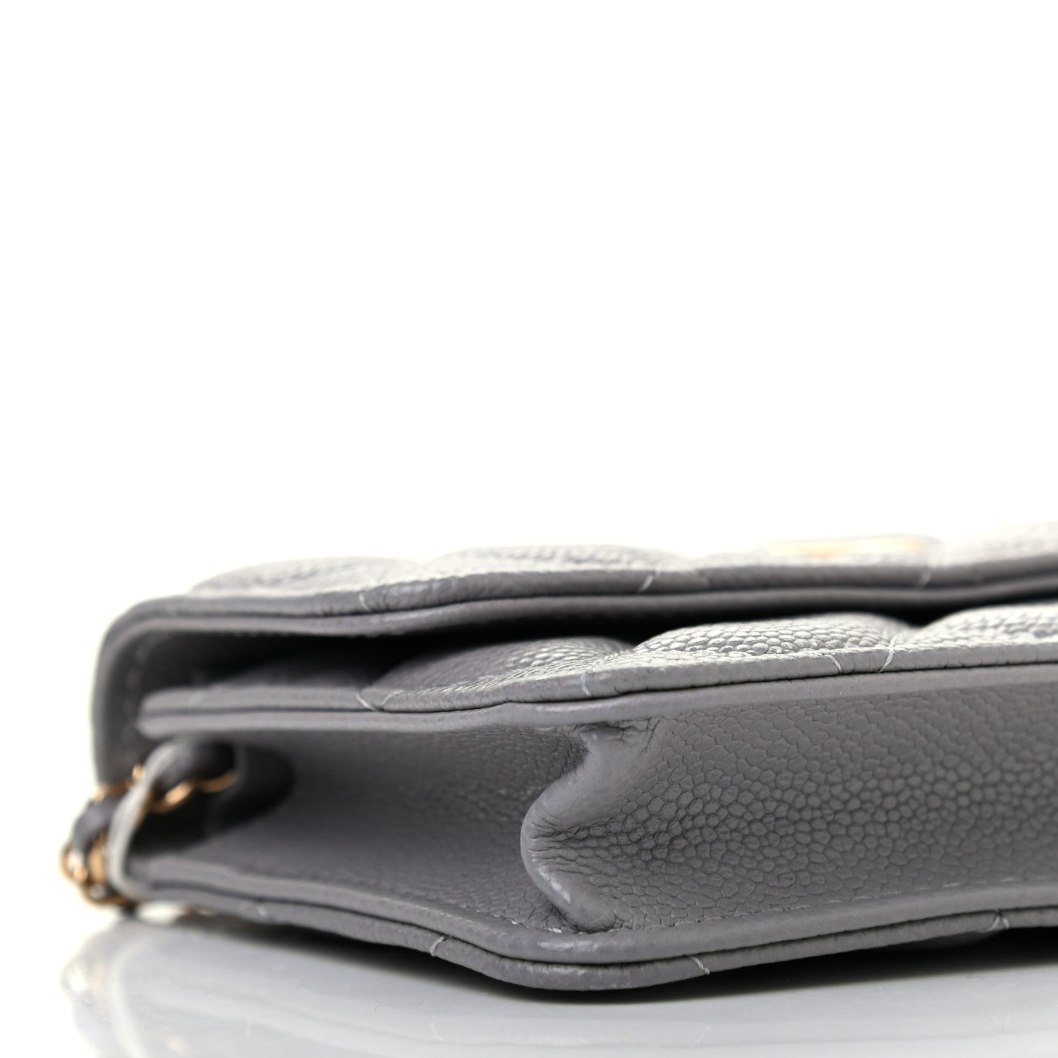 Chanel Caviar Quilted Miss Coco Clutch With Chain Grey 4 of 10