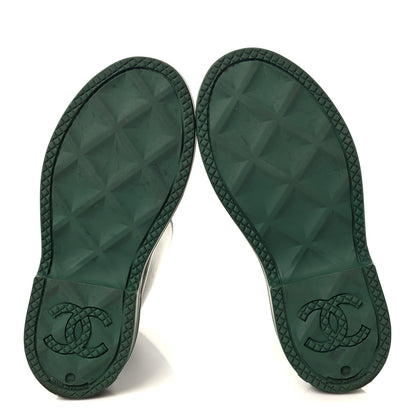 Chanel Caoutchouk CC High Boots 39 Dark Green 5 of 7