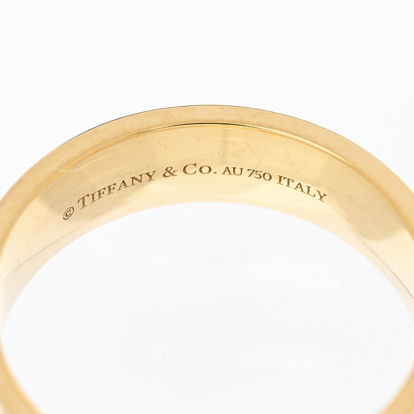 18K Yellow Gold Diamond Wide T Two Ring 54 7