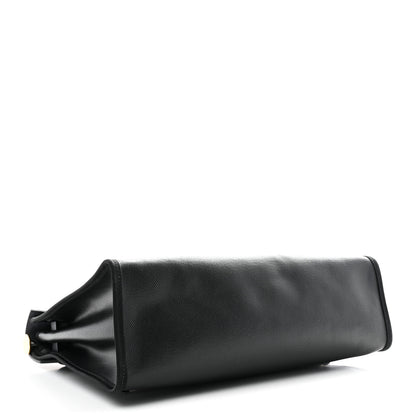 Hermes Toile H Berline Vache Hunter Herbag Zip PM Black Bleu Nuit 5 of 11