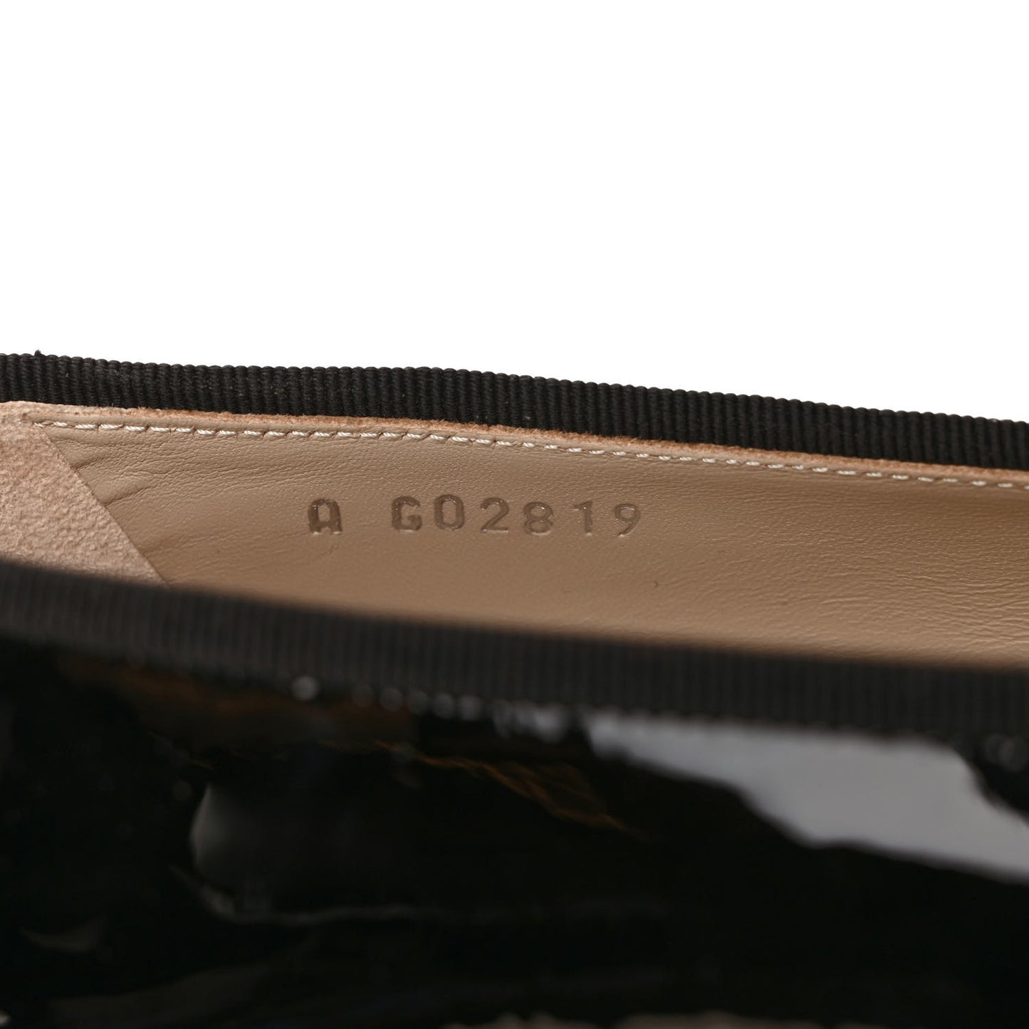 Patent CC Cap Toe Ballerina Flats 36 Black Kaki Clair