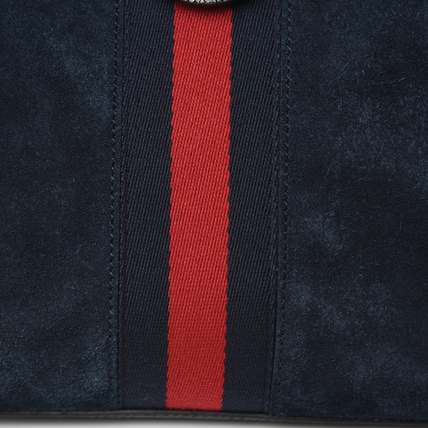Suede Patent Dragon Embroidered Small Ophidia Dome Shoulder Bag Blue Multicolor Black